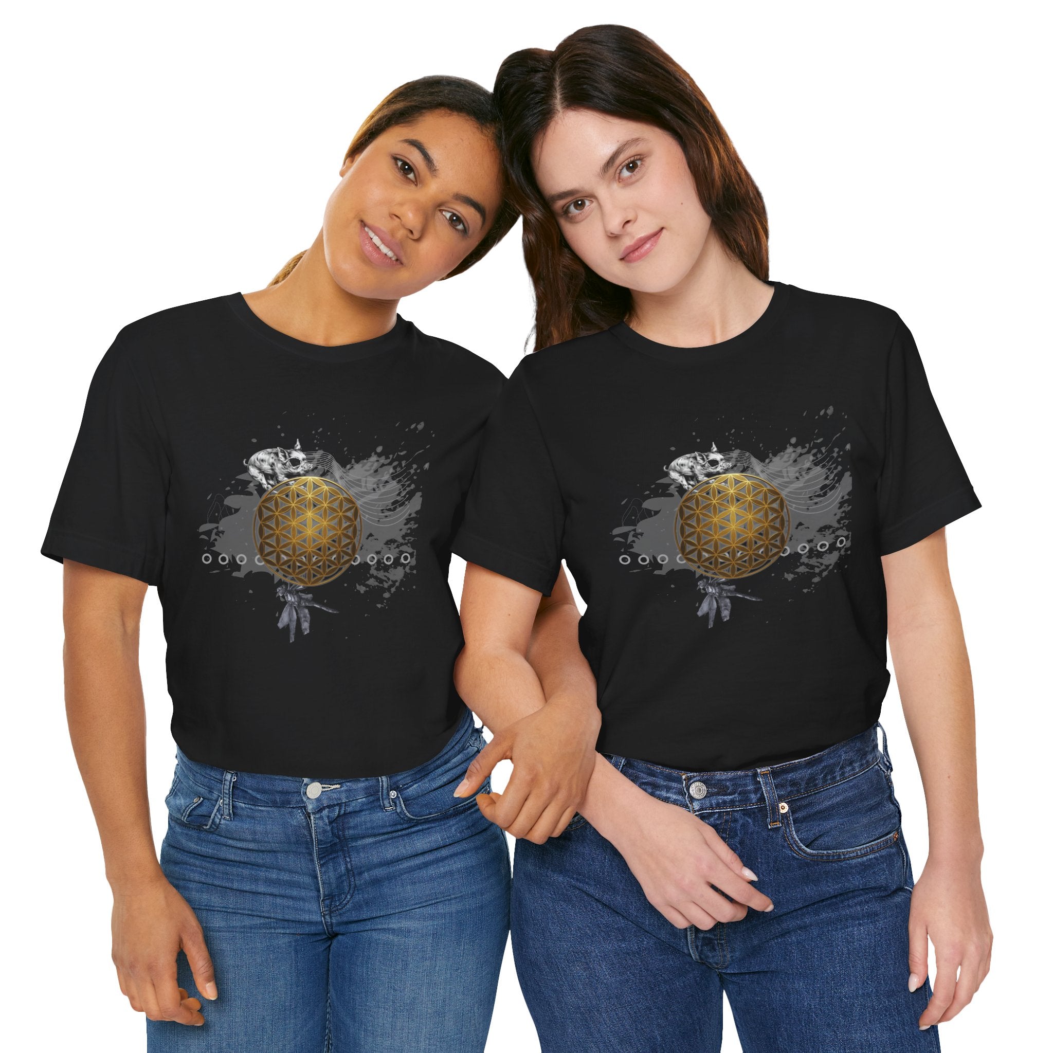 Sacred Geometry Graphic Tee Unisex Bella+Canvas 3001 Shirt Occult Art T-Shirt: Flower of Life