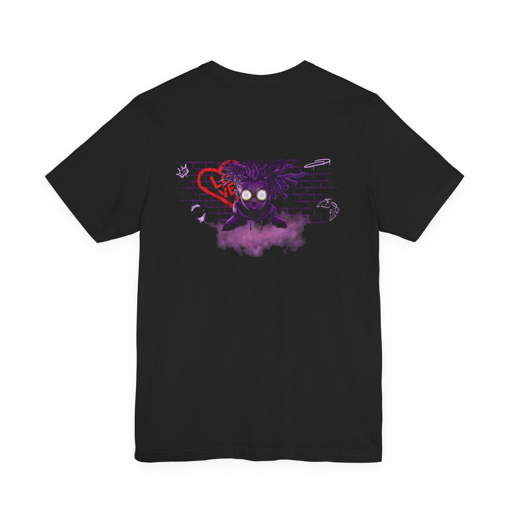 Urban Witch T-Shirt | Modern Witchcraft Graphic Tee | Dark Minimal Occult Shirt | Front & Back Print | Unisex Streetwear: Purple