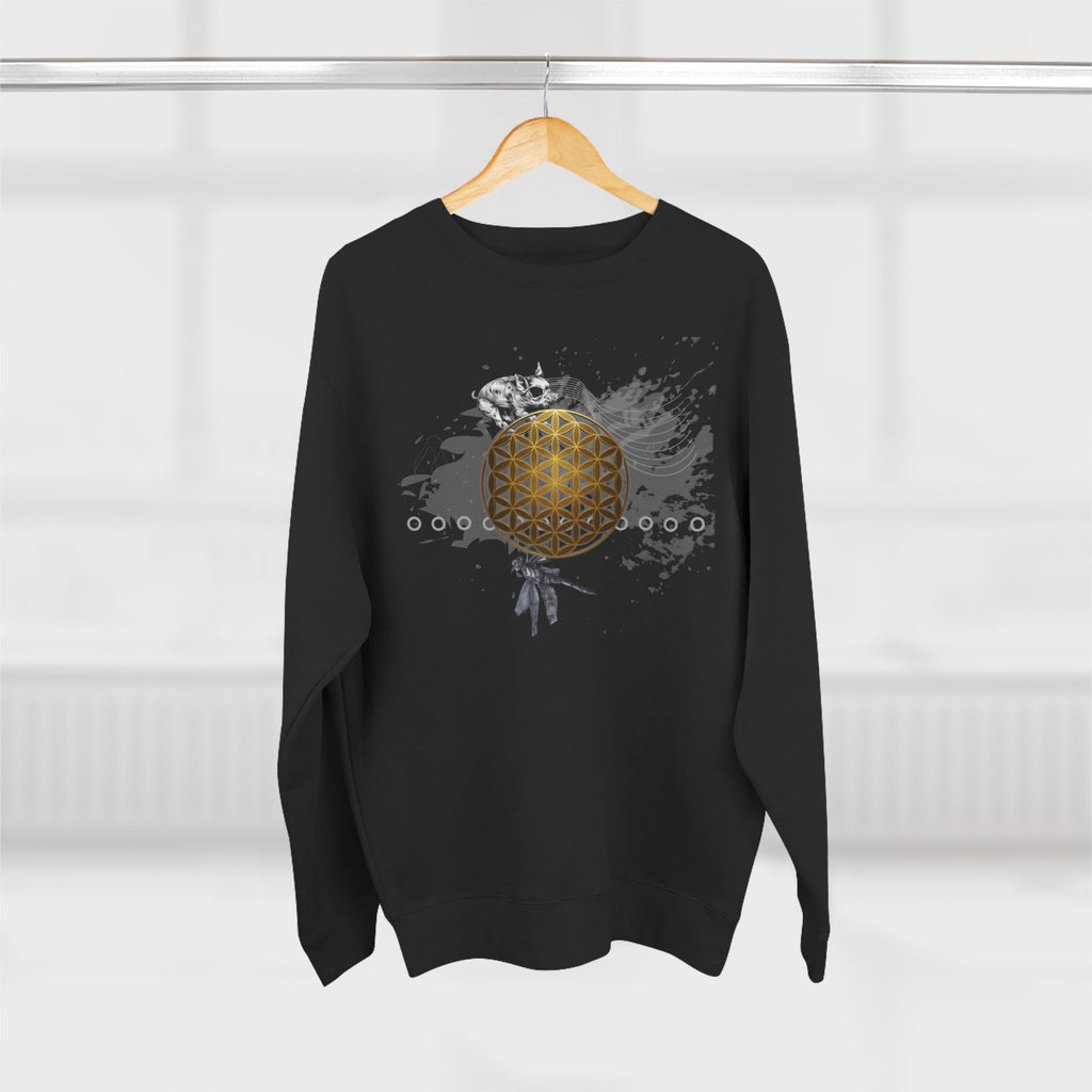 Sacred Geometry Graphic Crewneck Sweatshirt Occult Art Ancient Forms: Flower of Life