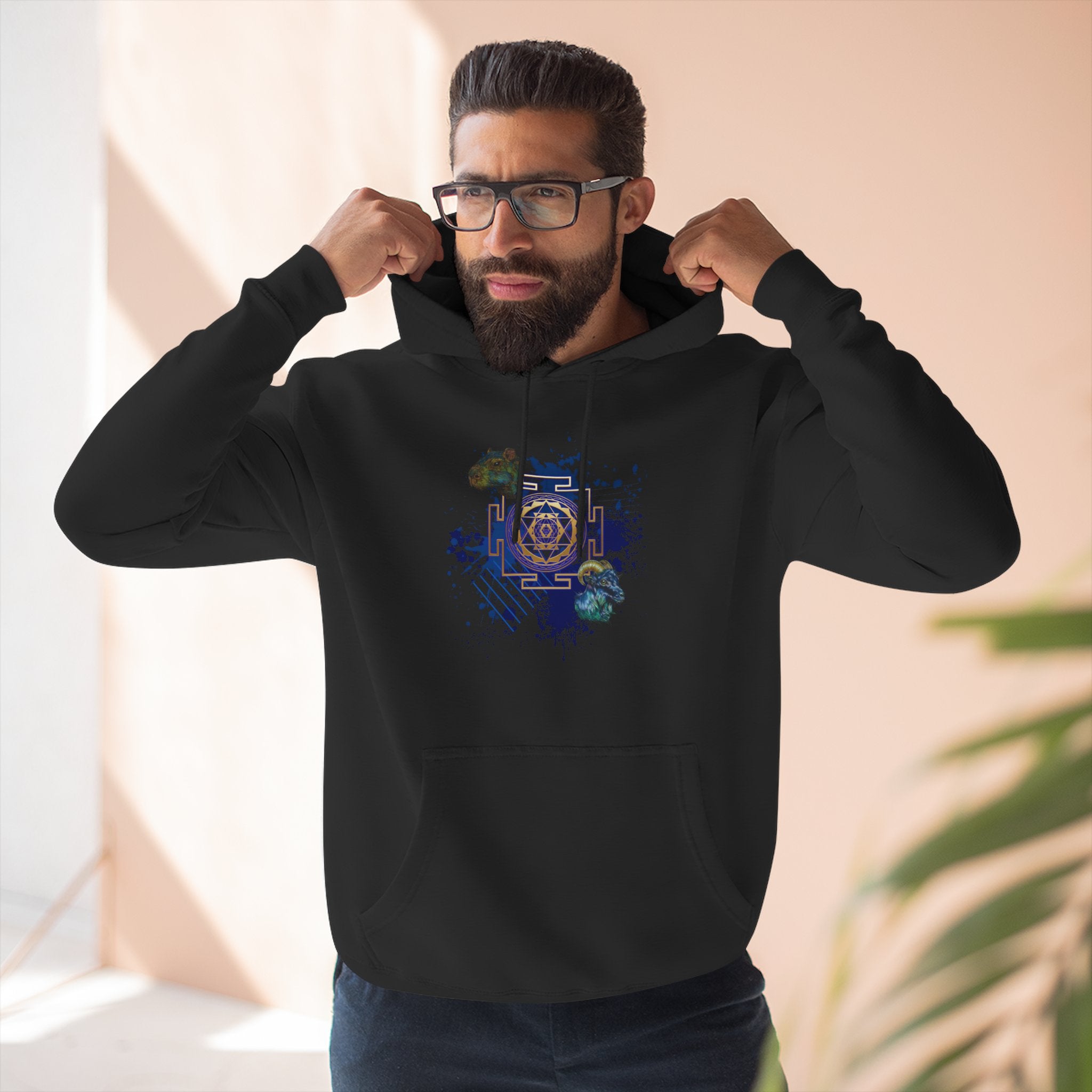 Sacred Geometry Graphic Hoodie Occult Art Ancient Forms: Sri Yantra