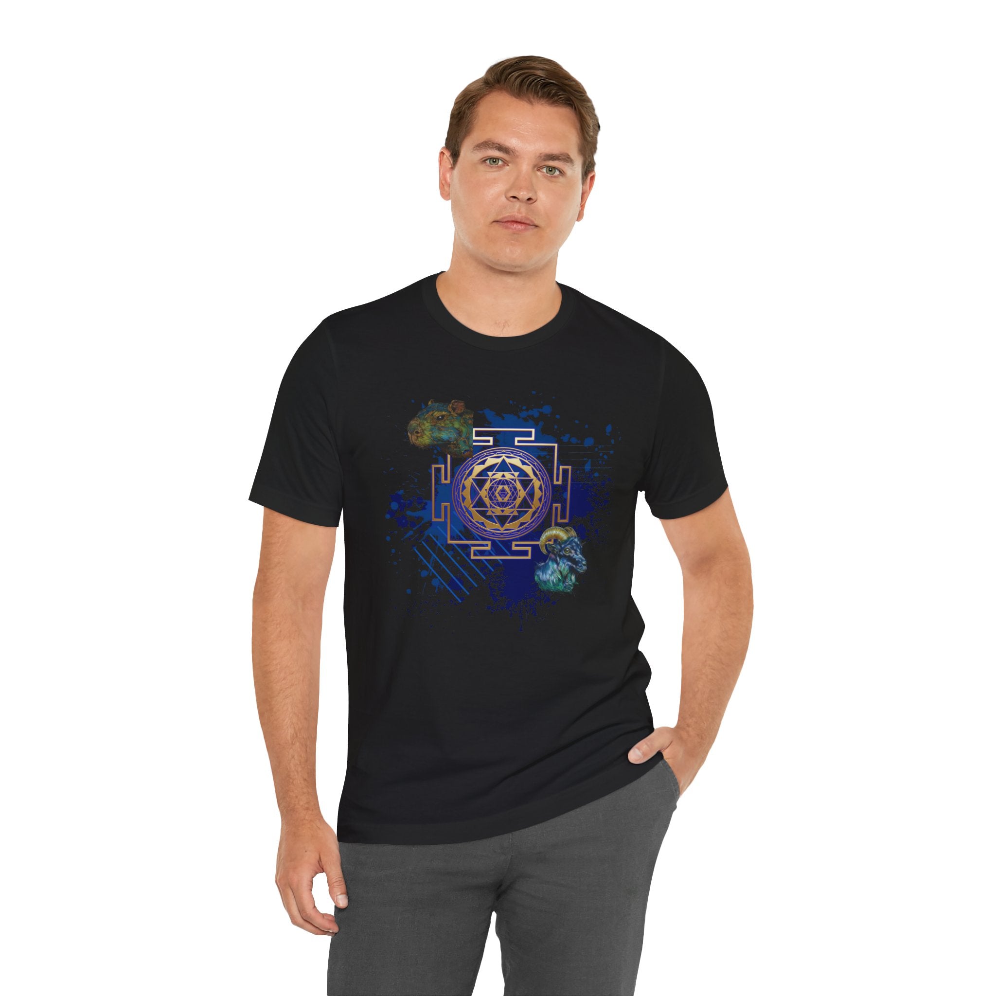 Sacred Geometry Graphic Tee Unisex Bella+Canvas 3001 Shirt Celestial Art T-Shirt: Sri Yantra