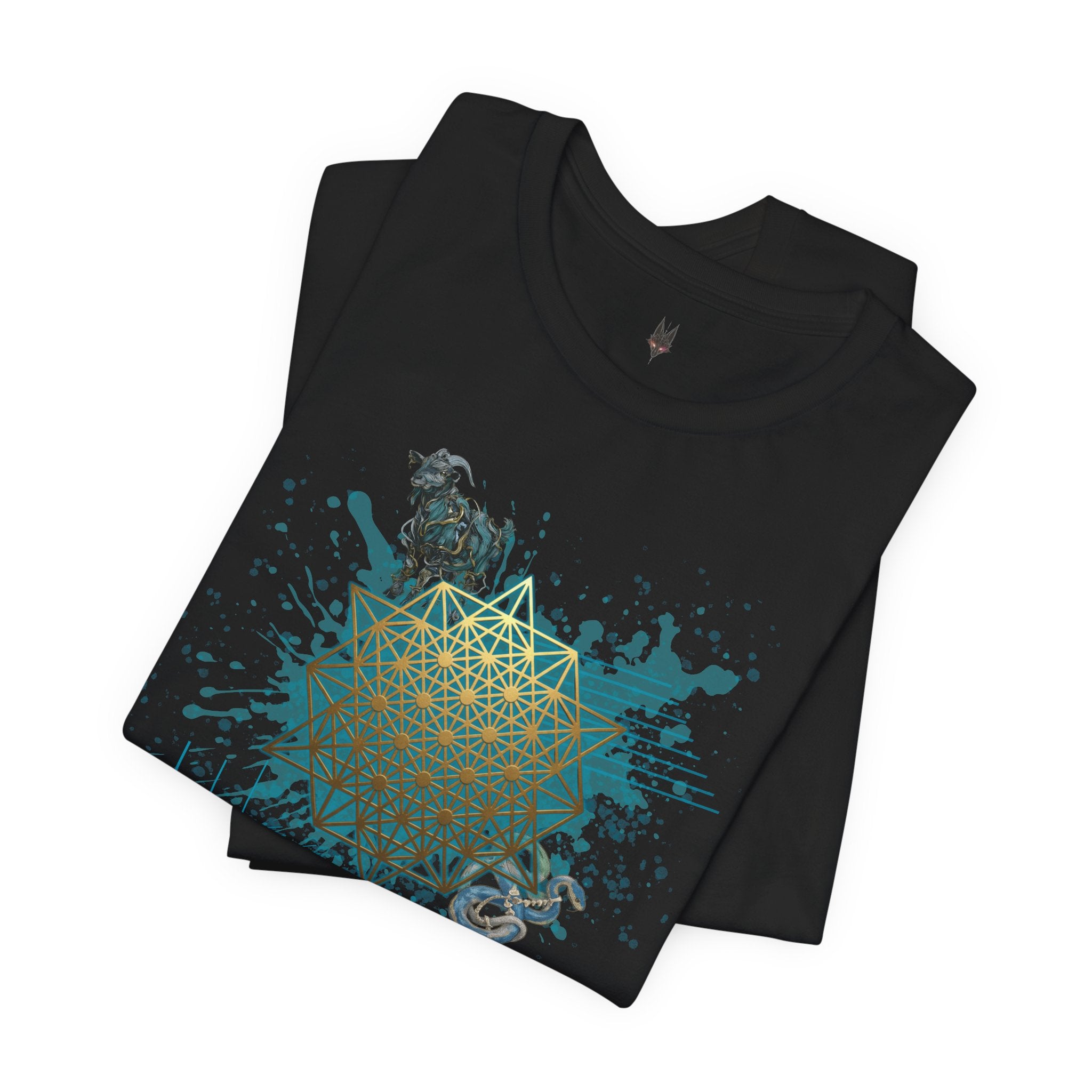 Sacred Geometry Graphic Tee Unisex Bella+Canvas 3001 Shirt Graphic T-Shirt: Tetrahedron