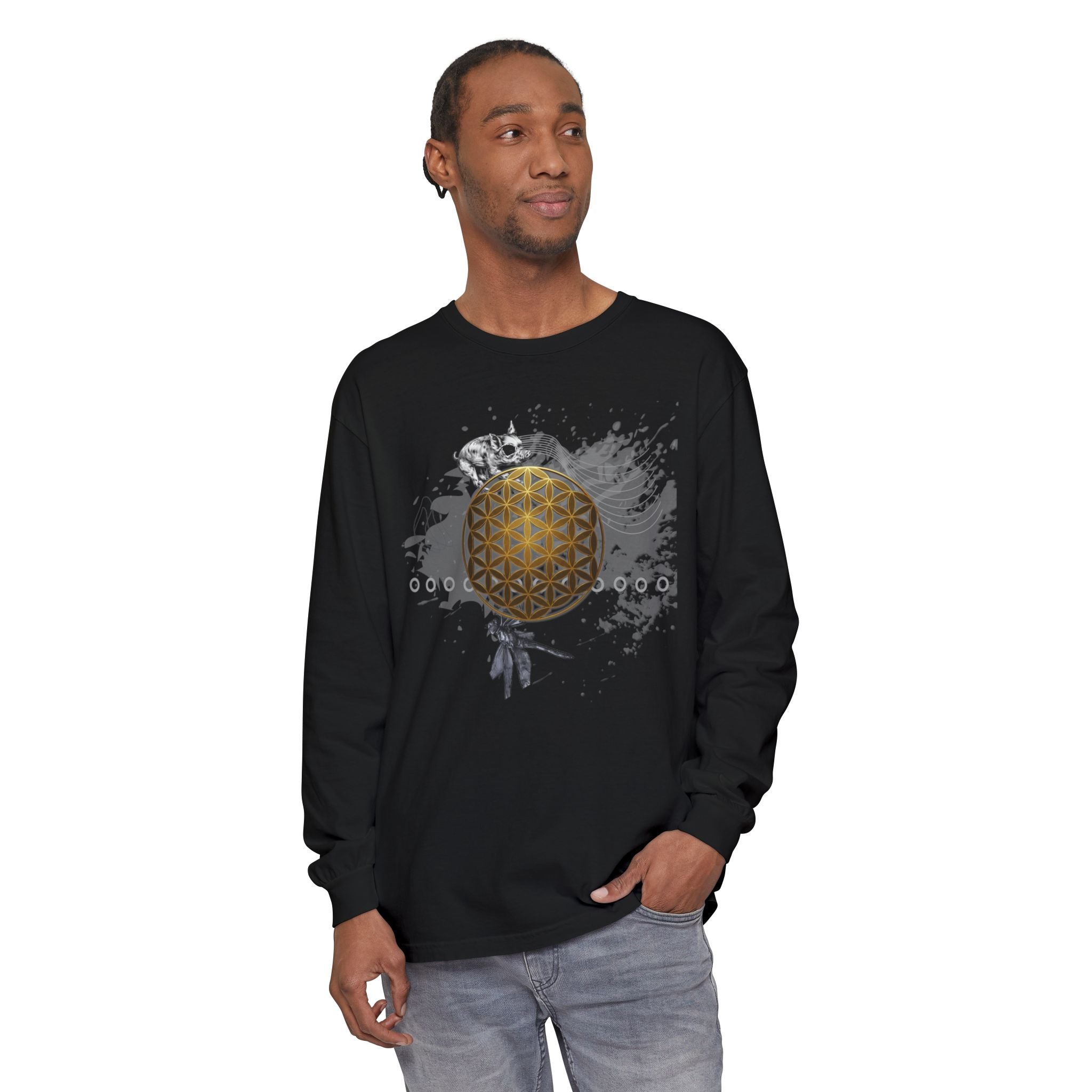 Sacred Geometry Long Sleeve — Ancient Forms Collection: Flower of Life