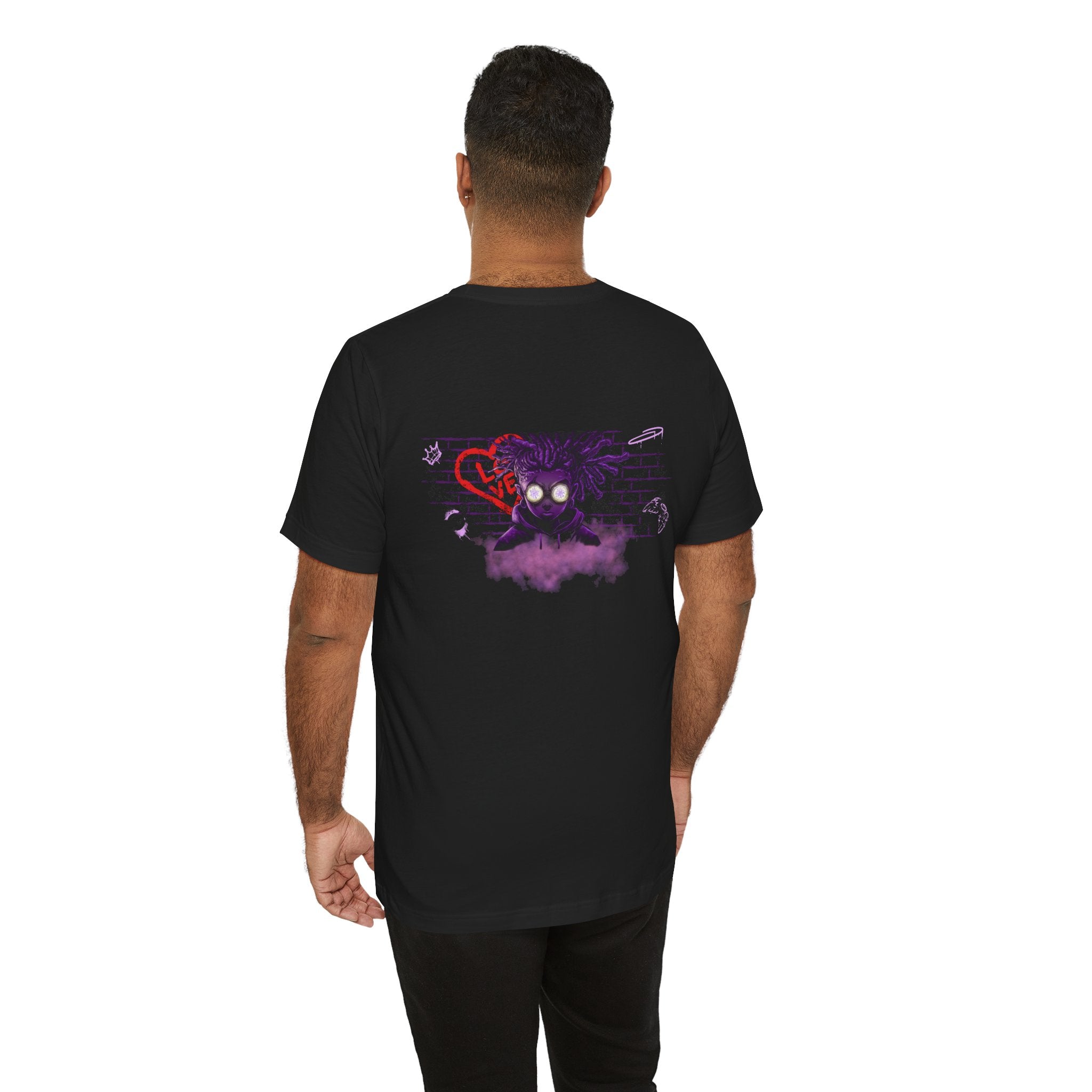 Urban Witch T-Shirt | Modern Witchcraft Graphic Tee | Dark Minimal Occult Shirt | Front & Back Print | Unisex Streetwear: Purple