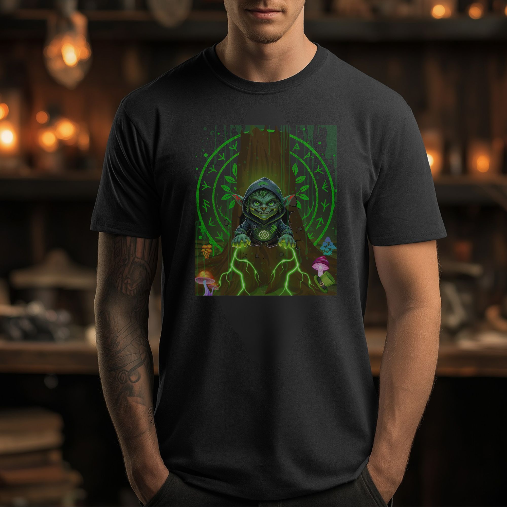 St Pattys Day Forest Goblin Unisex T Shirt, March drop