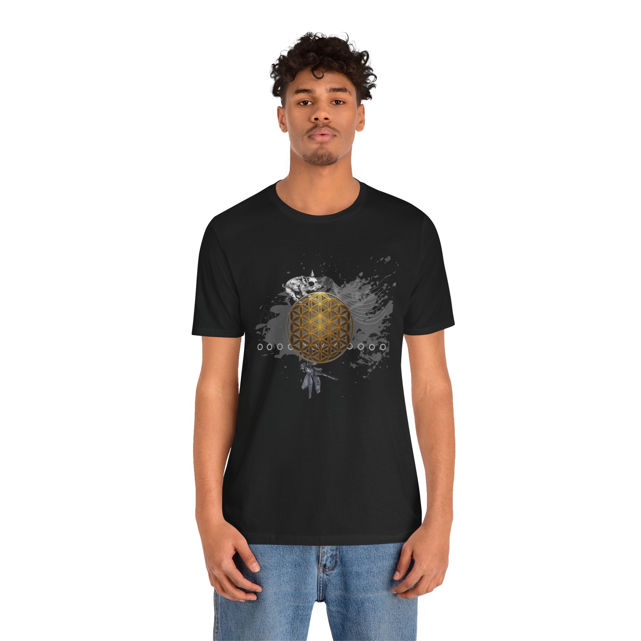 Sacred Geometry Graphic Tee Unisex Bella+Canvas 3001 Shirt Occult Art T-Shirt: Flower of Life