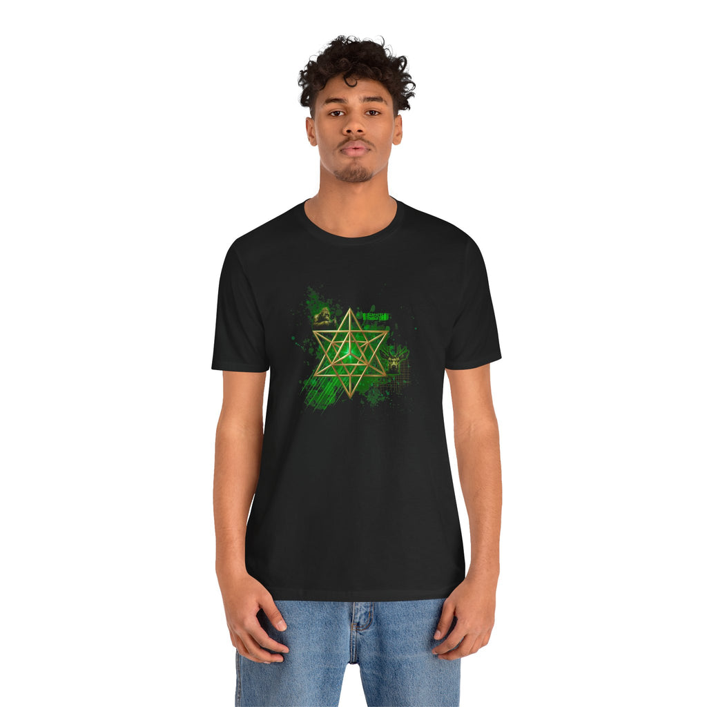 Sacred Geometry Graphic Tee Unisex Bella+Canvas 3001 Shirt Dark Aesthetic T-Shirt: Merkaba