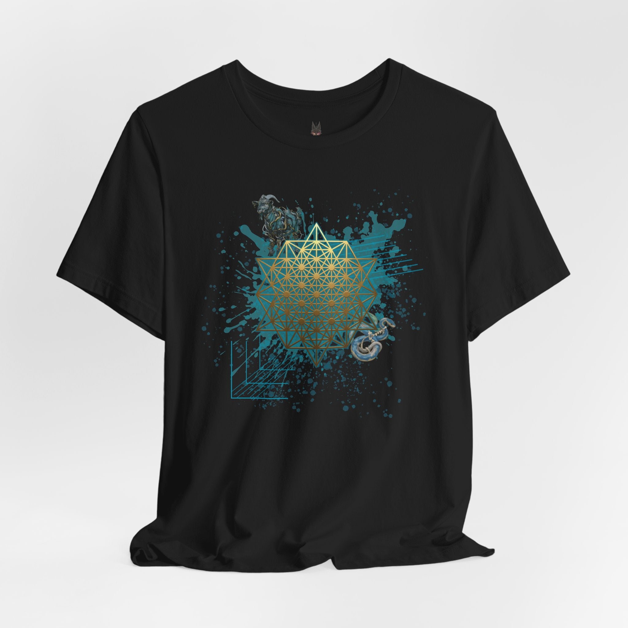 Sacred Geometry Graphic Tee Unisex Bella+Canvas 3001 Shirt Graphic T-Shirt: Tetrahedron