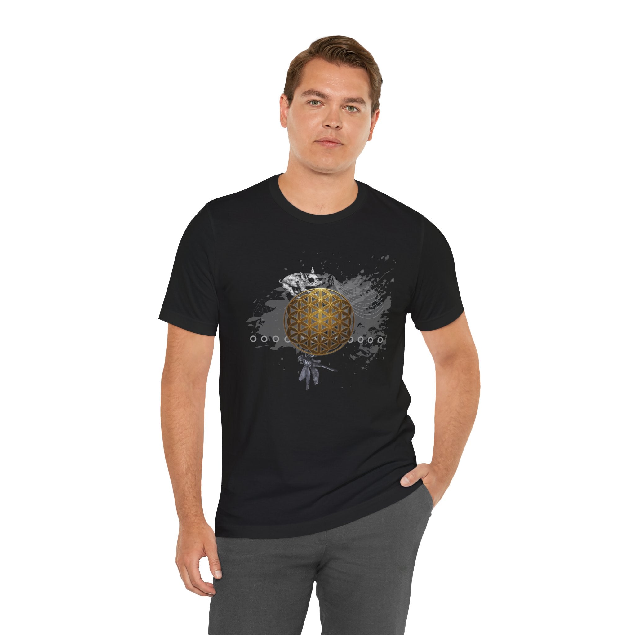 Sacred Geometry Graphic Tee Unisex Bella+Canvas 3001 Shirt Occult Art T-Shirt: Flower of Life