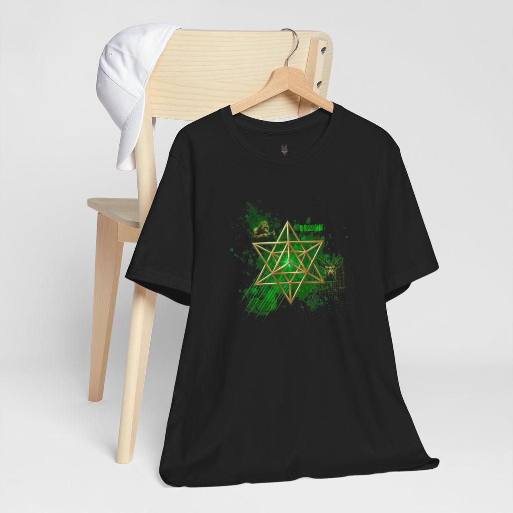 Sacred Geometry Graphic Tee Unisex Bella+Canvas 3001 Shirt Dark Aesthetic T-Shirt: Merkaba