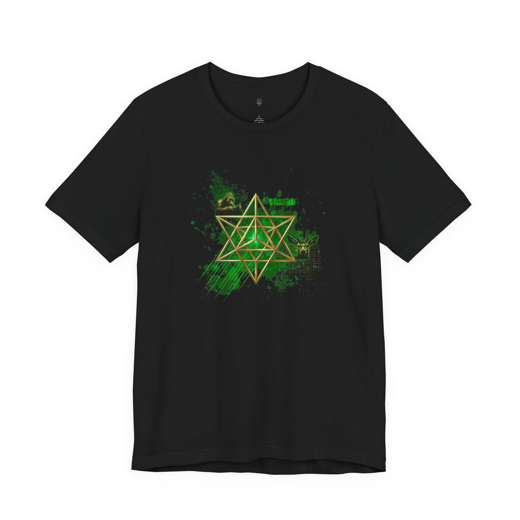 Sacred Geometry Graphic Tee Unisex Bella+Canvas 3001 Shirt Dark Aesthetic T-Shirt: Merkaba