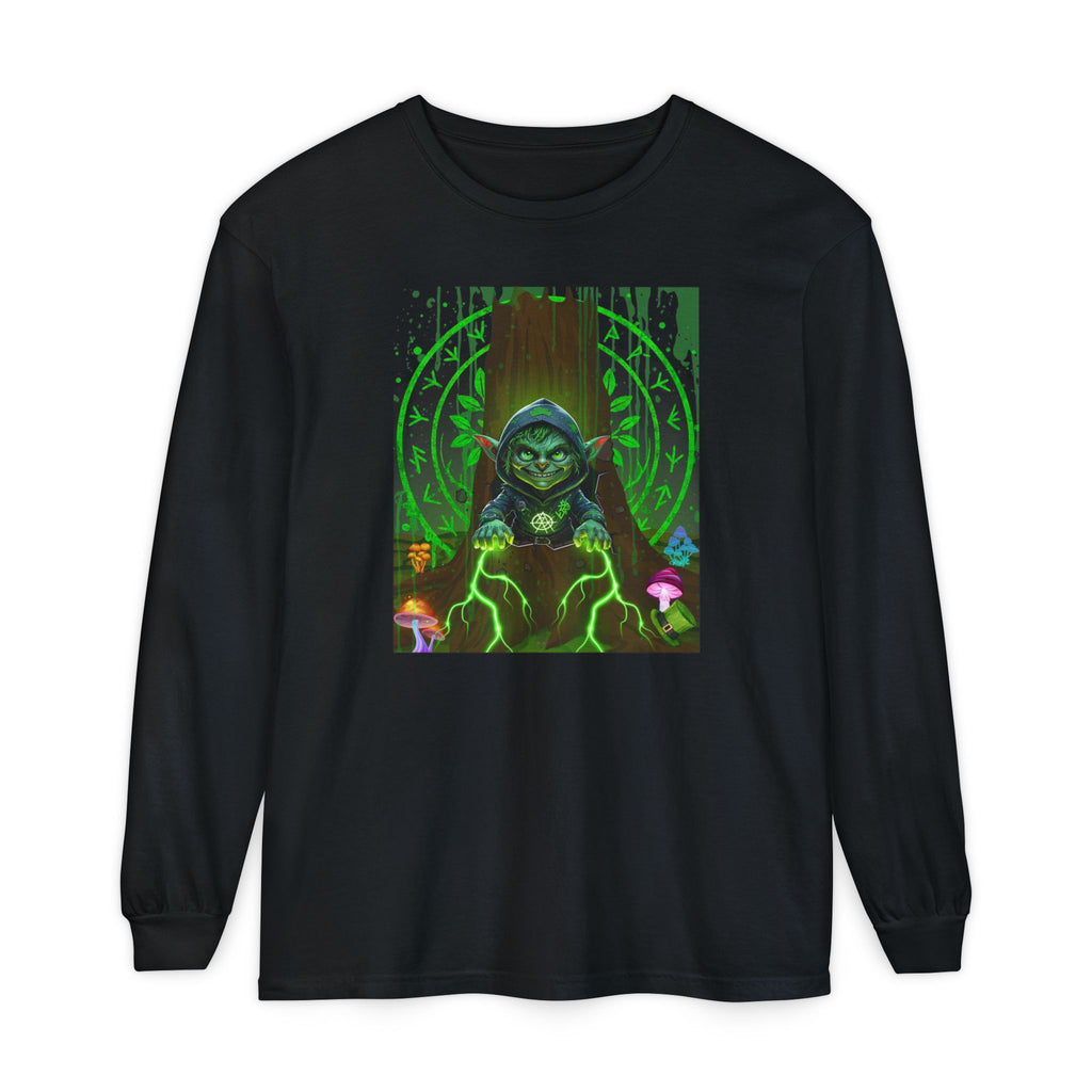St Pattys Day Forest Goblin Unisex Long Sleeve Shirt, March drop