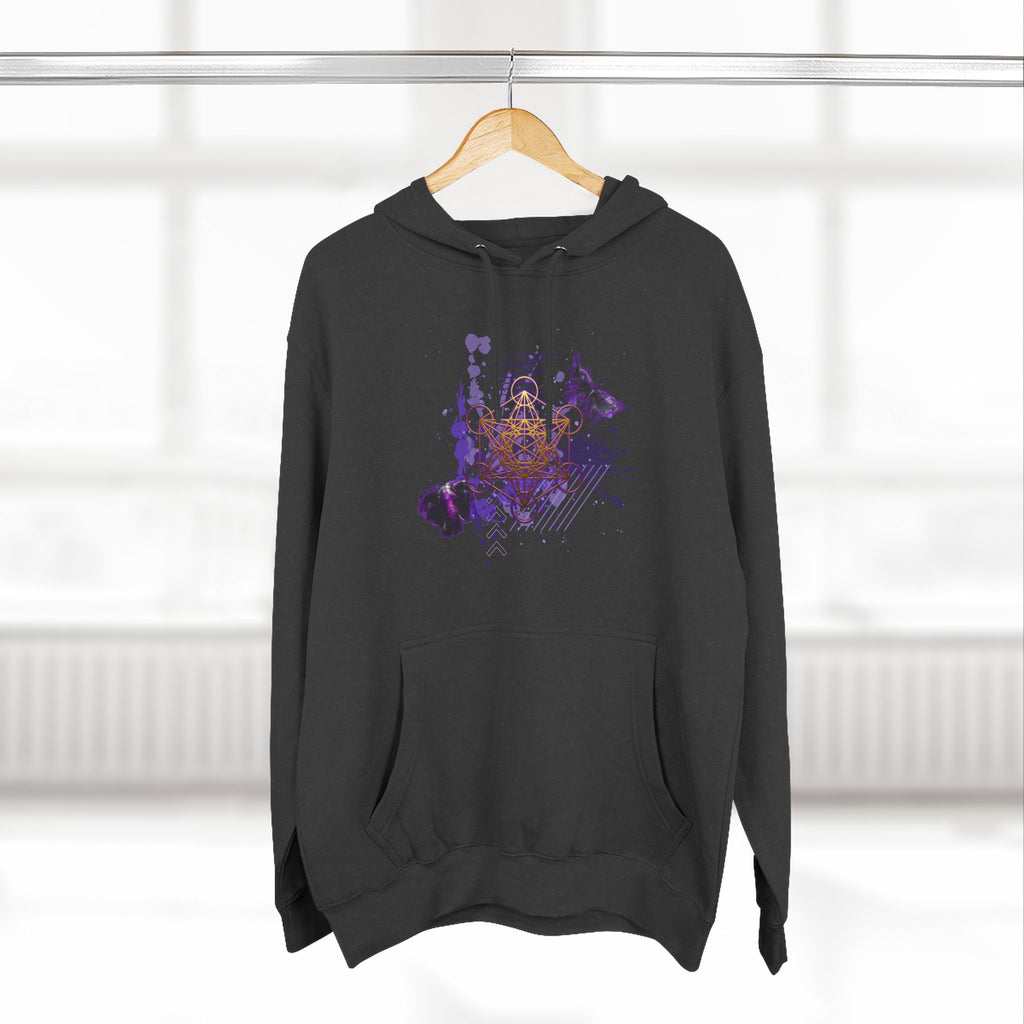 Sacred Geometry Graphic Hoodie Occult Art Ancient Forms: Metatron's Cube