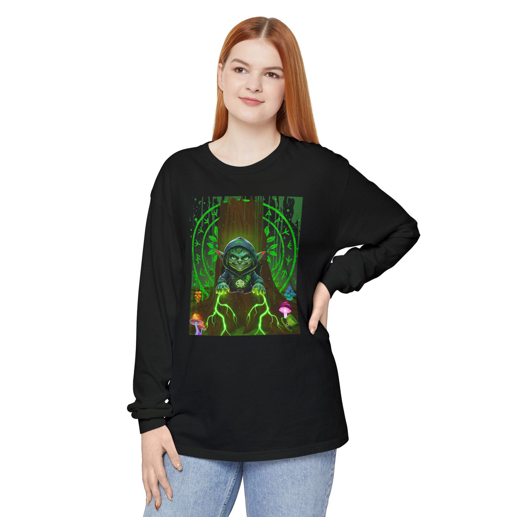 St Pattys Day Forest Goblin Unisex Long Sleeve Shirt, March drop