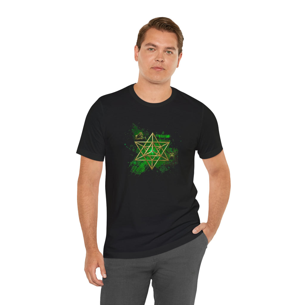 Sacred Geometry Graphic Tee Unisex Bella+Canvas 3001 Shirt Dark Aesthetic T-Shirt: Merkaba