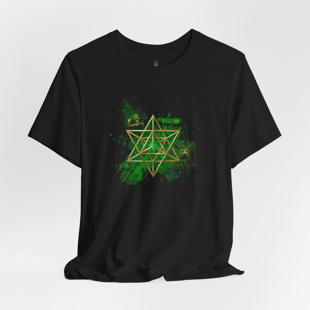 Sacred Geometry Graphic Tee Unisex Bella+Canvas 3001 Shirt Dark Aesthetic T-Shirt: Merkaba