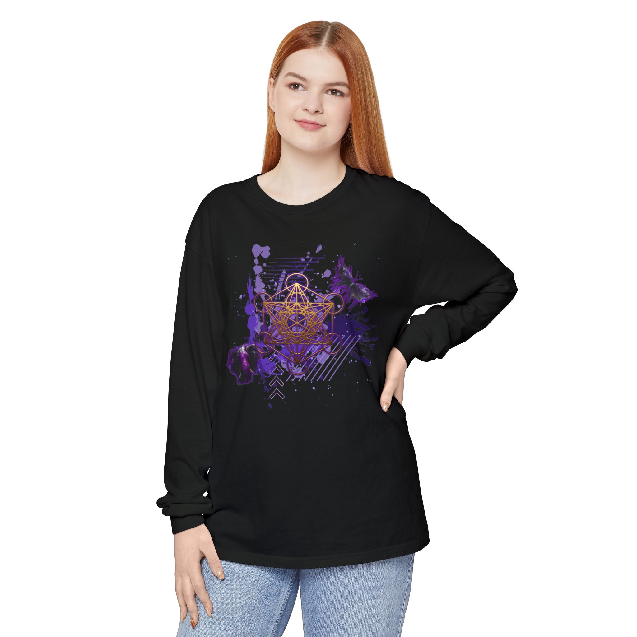 Sacred Geometry Long Sleeve — Ancient Forms Collection: Metatron's Cube