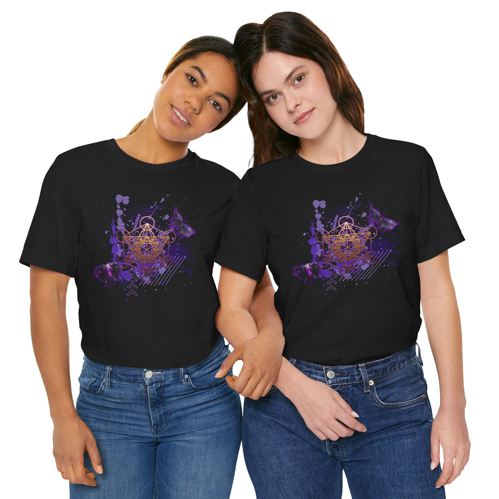 Sacred Geometry Graphic Tee Unisex Bella+Canvas 3001 Shirt Celestial Art T-Shirt: Metatron's Cube