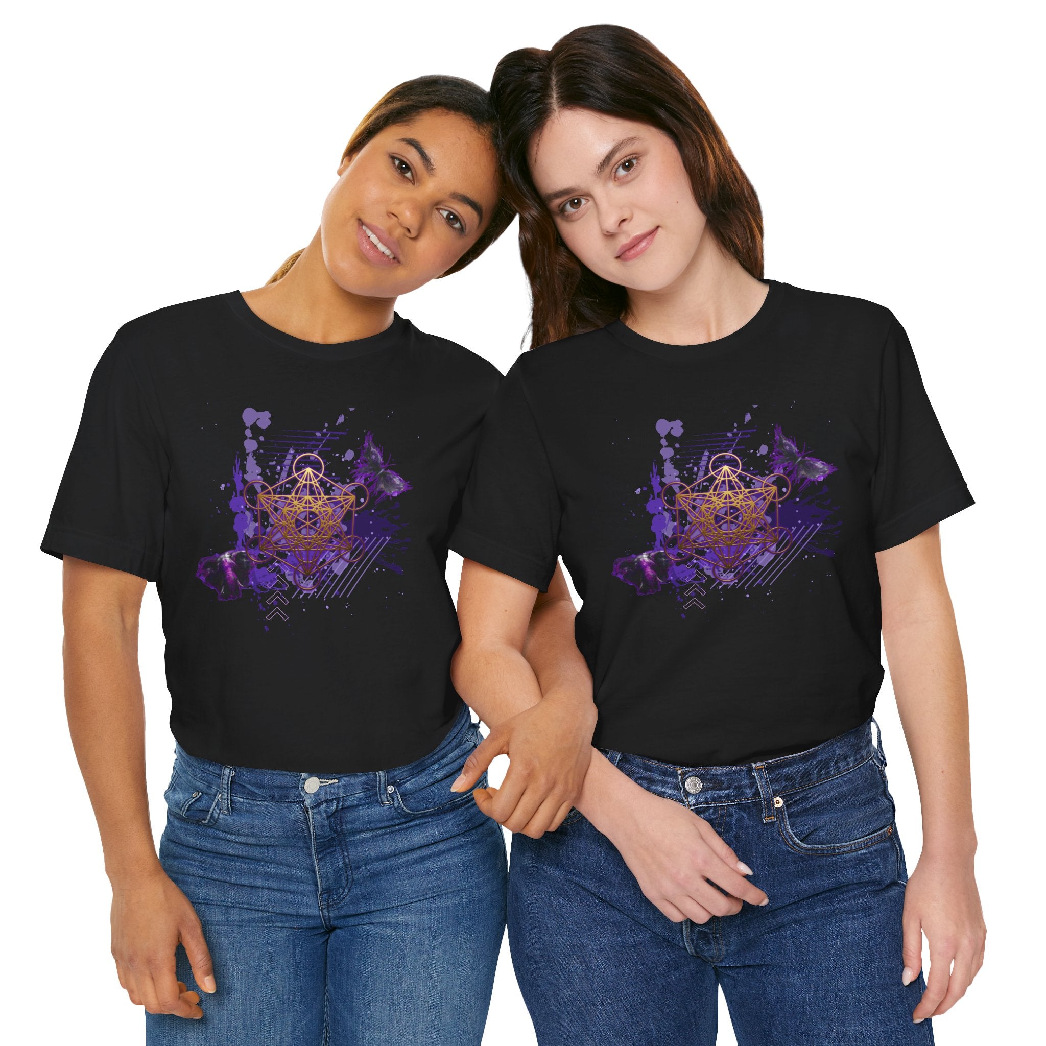 Sacred Geometry Graphic Tee Unisex Bella+Canvas 3001 Shirt Celestial Art T-Shirt: Metatron's Cube