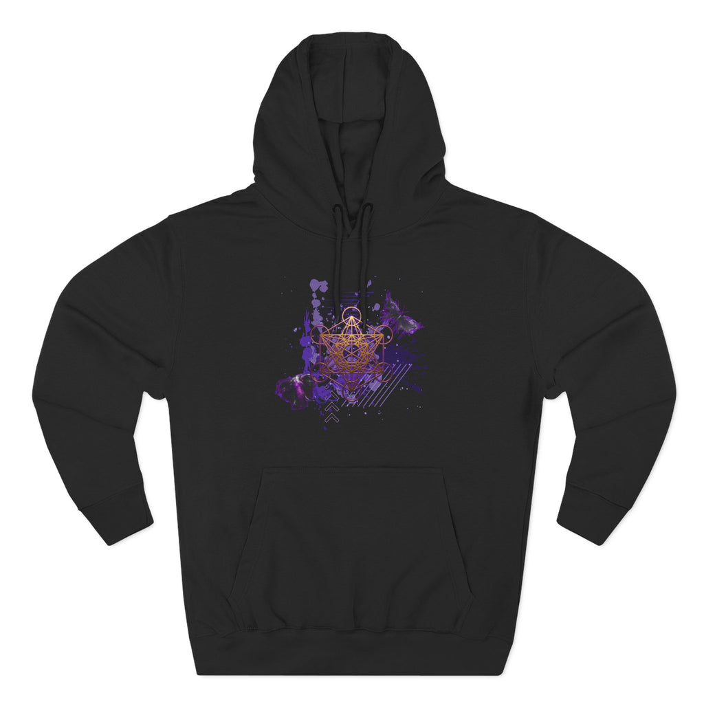 Sacred Geometry Graphic Hoodie Occult Art Ancient Forms: Metatron's Cube