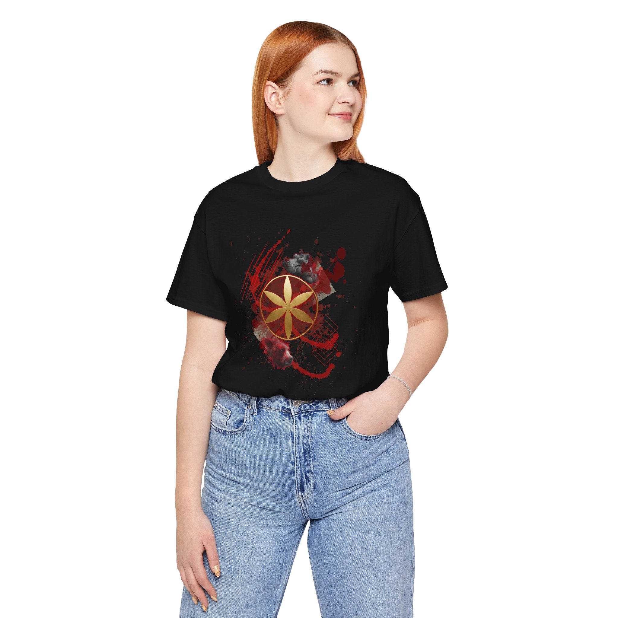 Sacred Geometry Graphic Tee Unisex Bella+Canvas 3001 Shirt Alchemy Art T-Shirt: Germ of Life